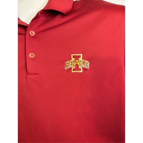 Iowa State Cyclones Nike Golf Polo Size Medium M Red - Picture 3 of 5